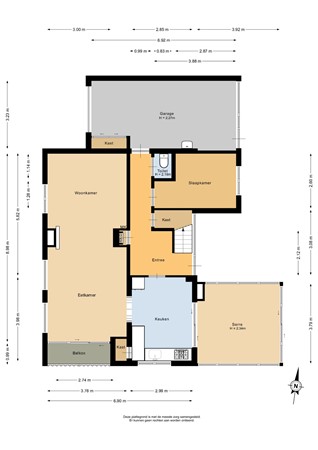Plattegrond - Prins Willem-Alexanderstraat 1, 6911 AL Pannerden - Begane grond - 2D.jpg